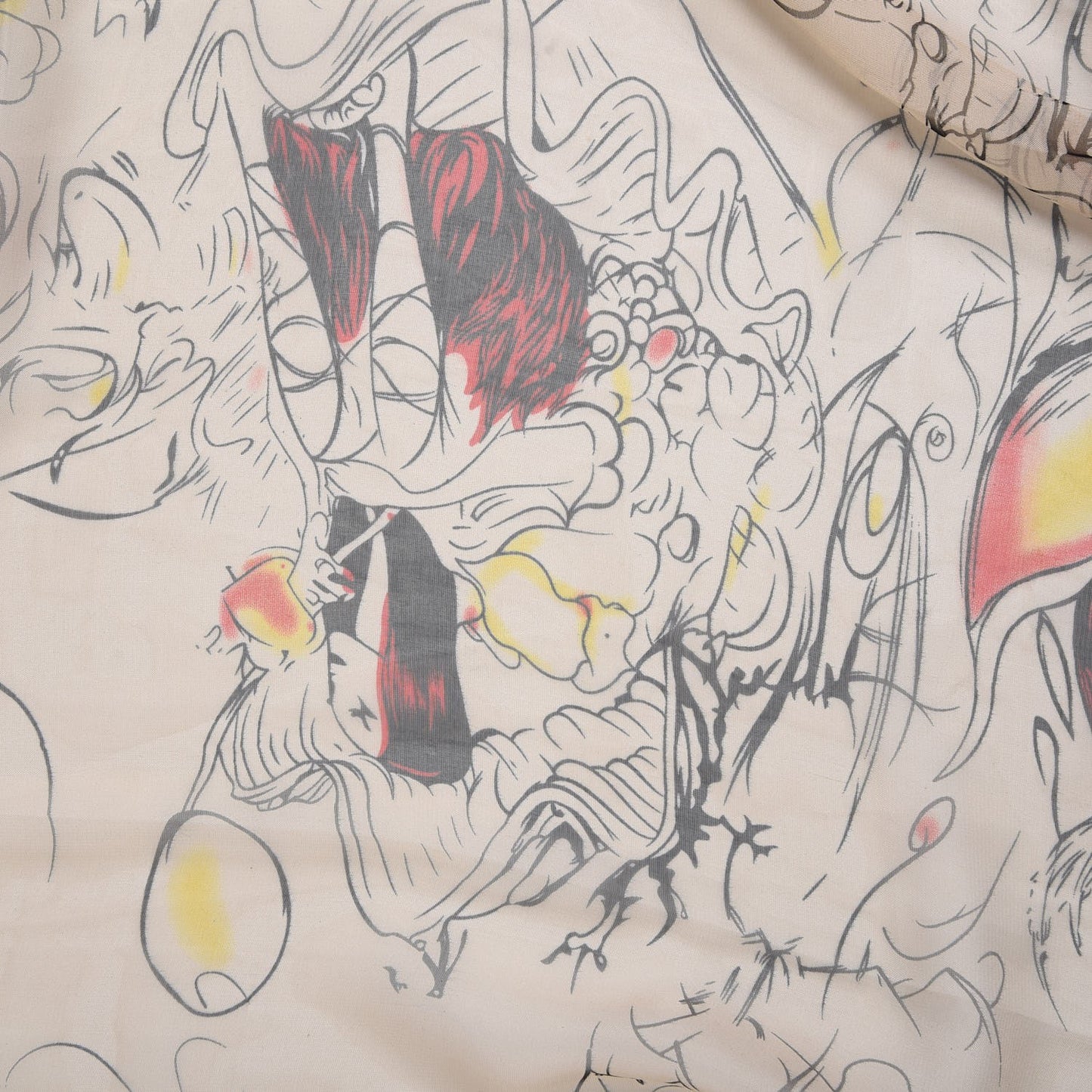 X JAMES JEAN Silk Fairy Fairies Scarf