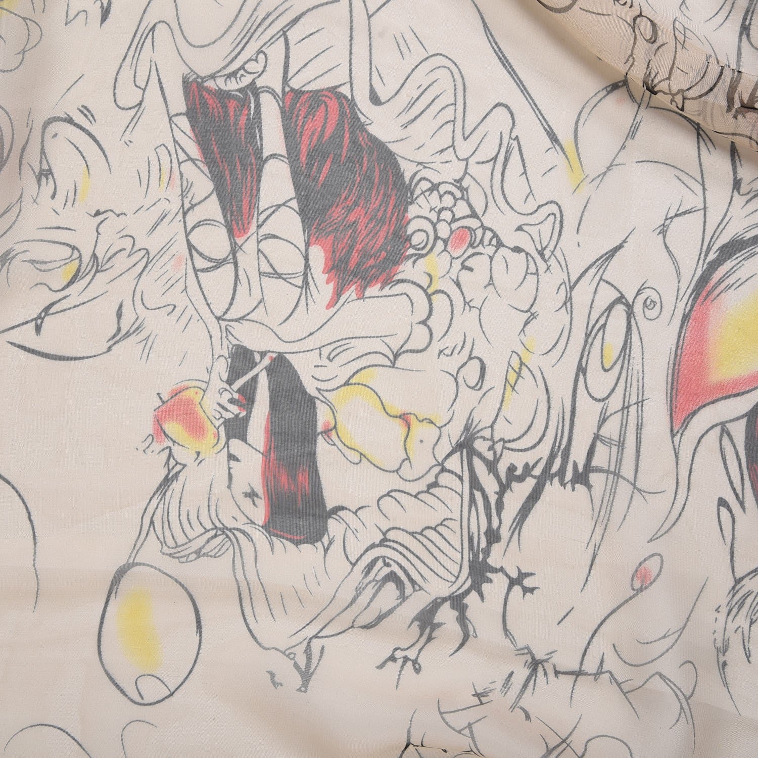 Prada X JAMES JEAN Silk Fairy Fairies Scarf 11 of 12