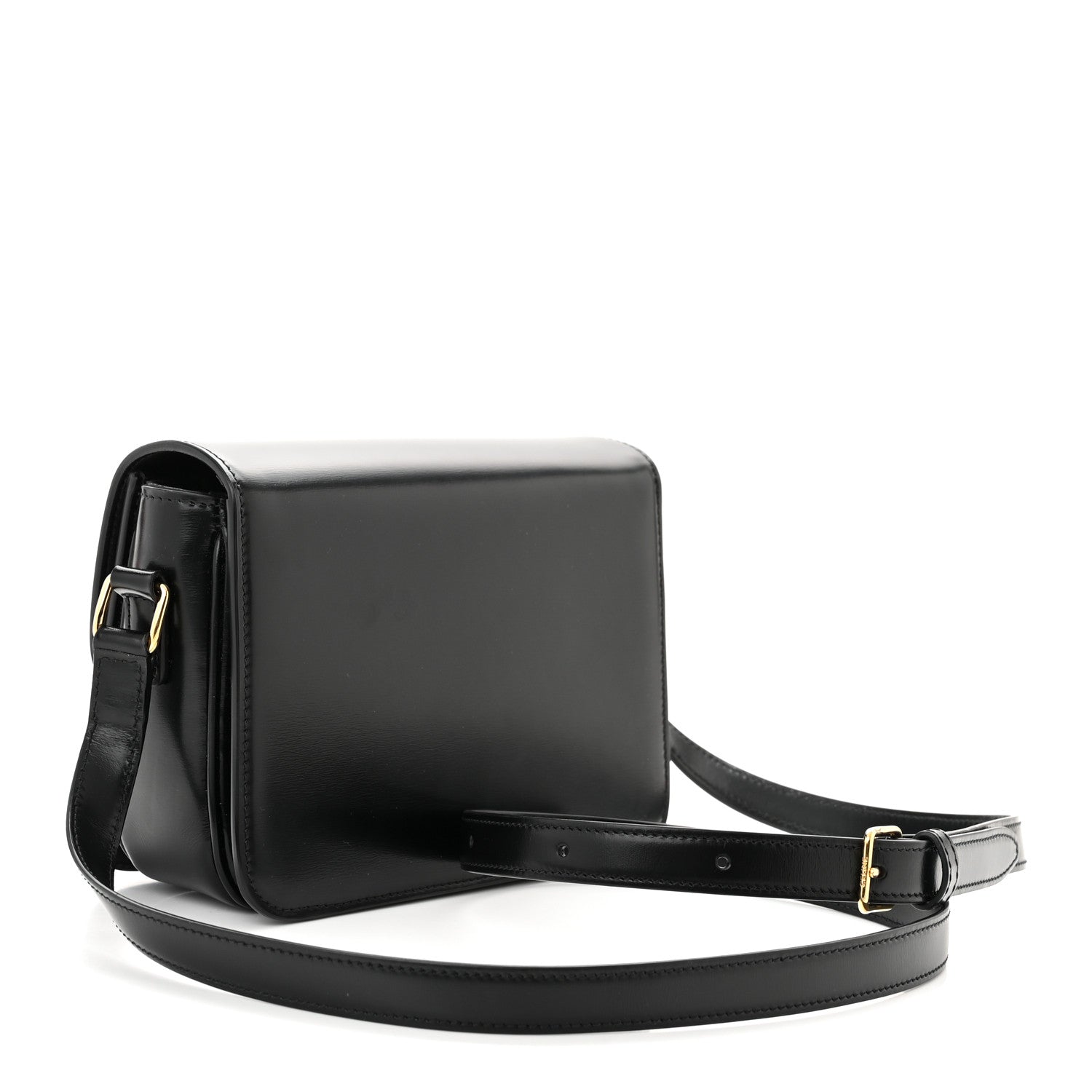 Celine Shiny Calfskin Teen Triomphe Black 3 of 11