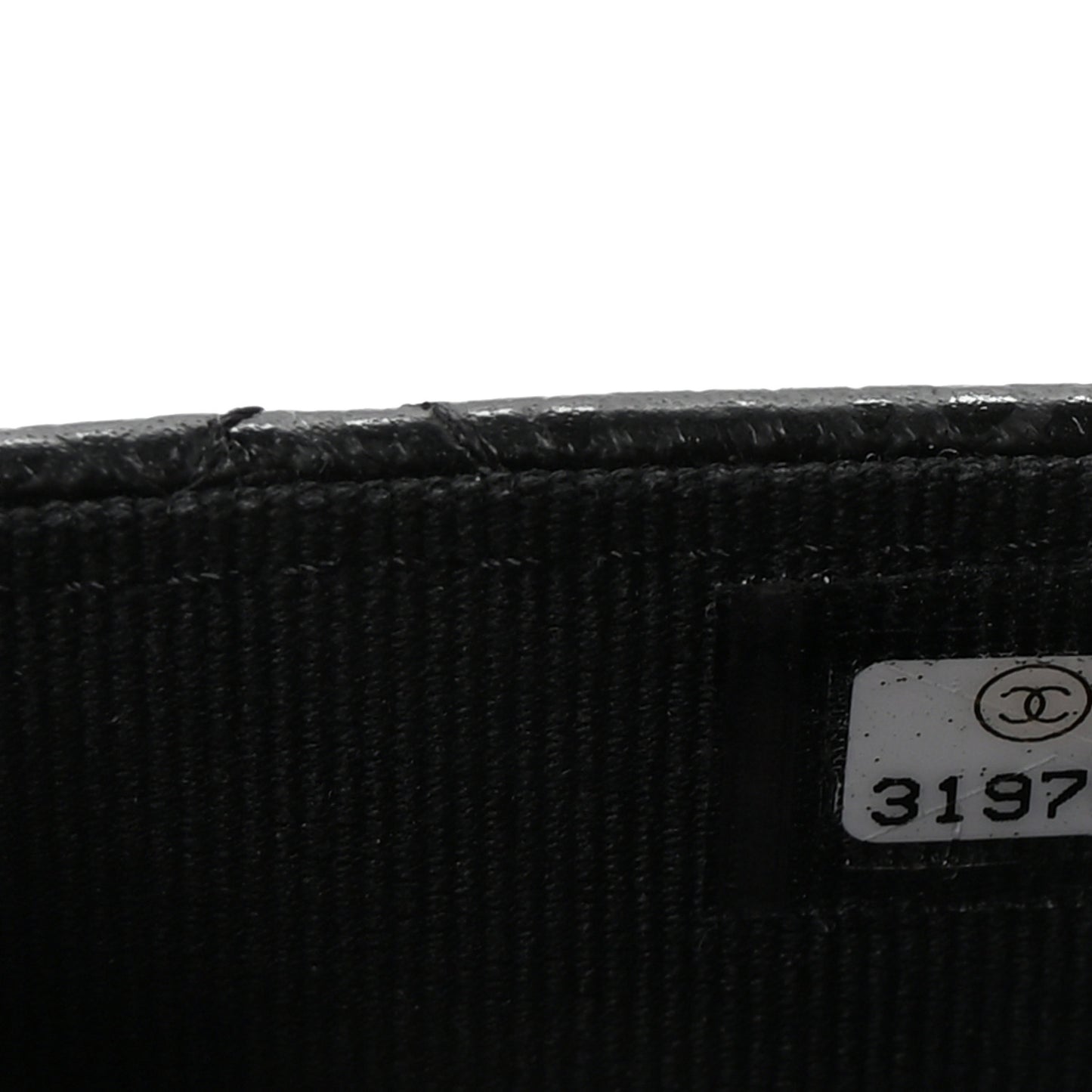 Caviar Quilted Flap Card Holder Wallet Black