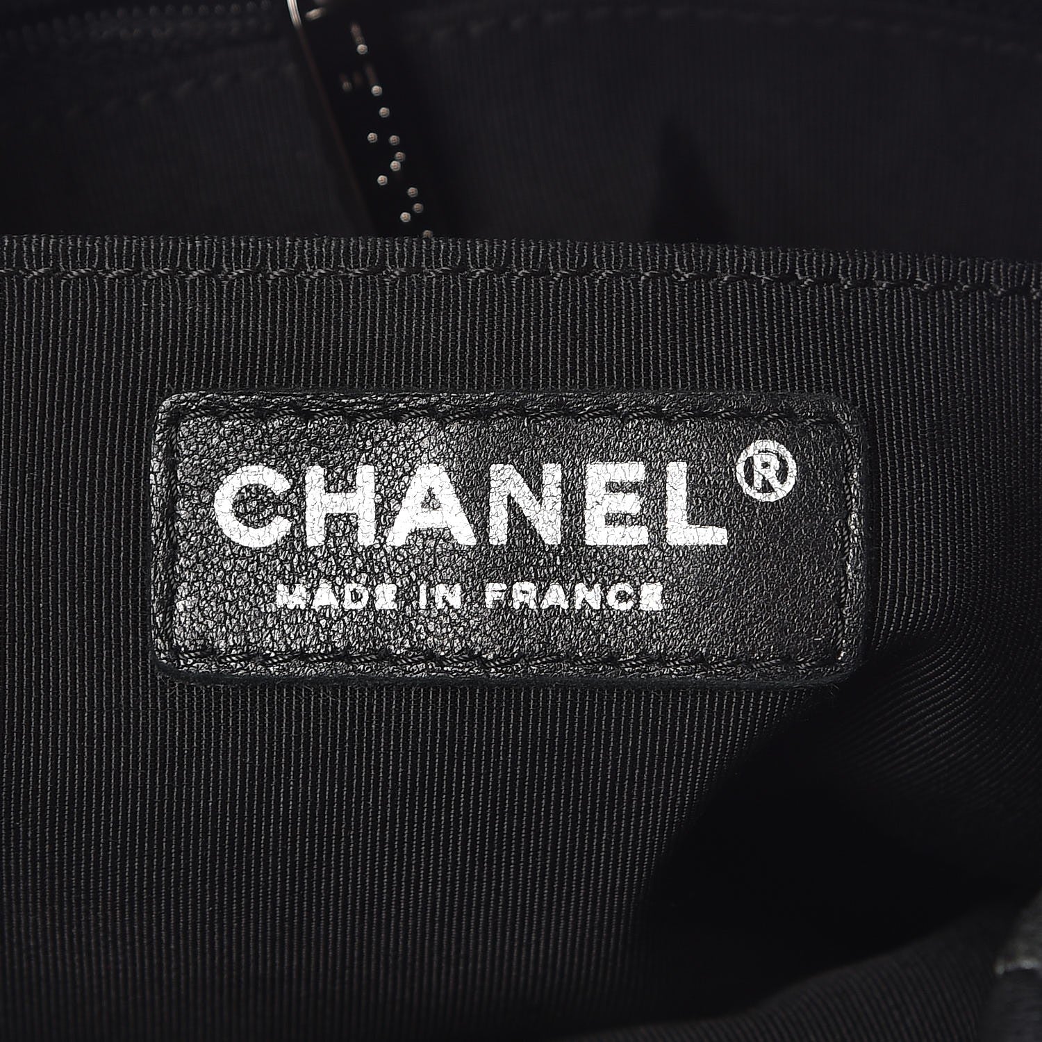 Chanel Deerskin Chevron Small CC Chain Bucket Bag Black 6 of 7