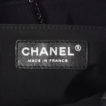 Chanel Deerskin Chevron Small CC Chain Bucket Bag Black 6 of 7