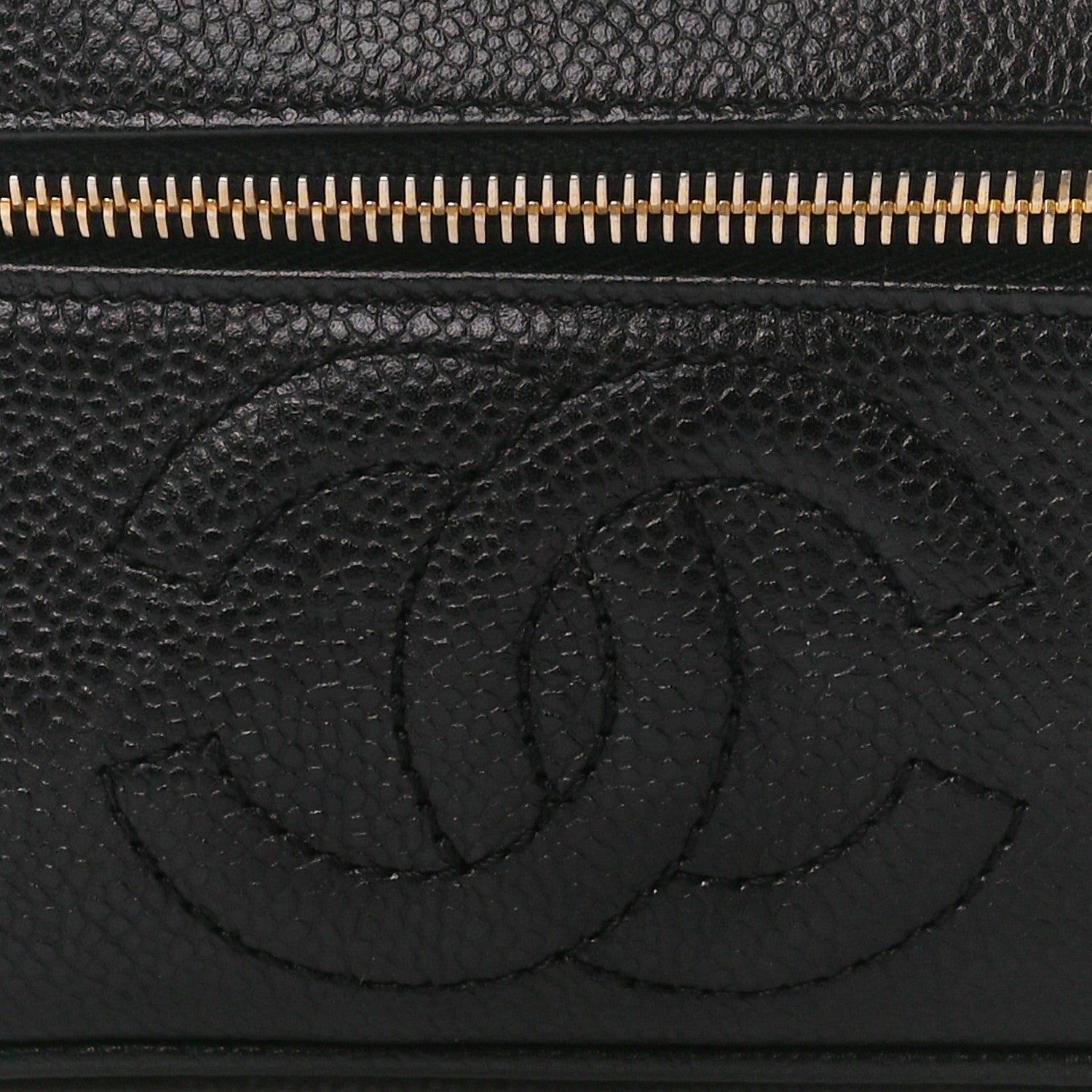 Chanel Caviar Vanity Cosmetic Case Black 8 of 10