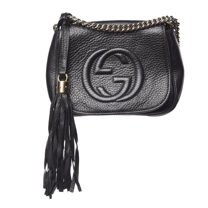 Gucci Pebbled Calfskin Small Soho Flap Crossbody Black 1 of 14