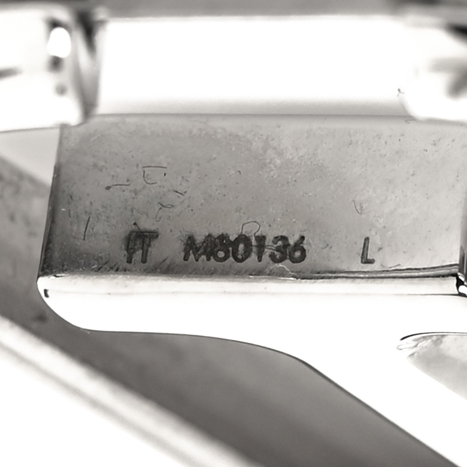 Louis Vuitton Palladium Louise Hoop Earrings Silver 4 of 4