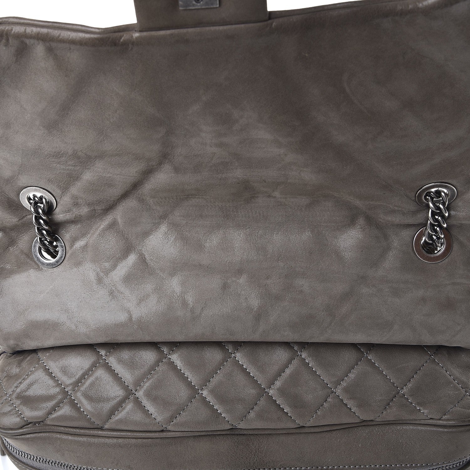 Chanel Iridescent Calfskin Quilted Large Shiva Flap Grey 13 of 13