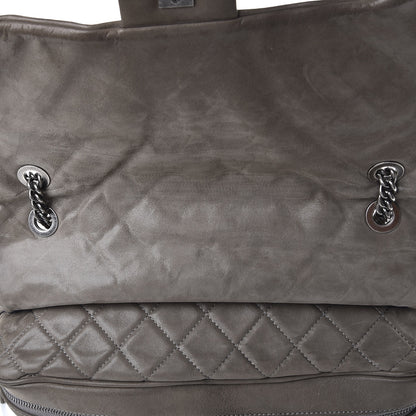 Chanel Iridescent Calfskin Quilted Large Shiva Flap Grey 13 of 13