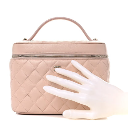 Chanel Caviar Quilted Large Vanity Pouch Light Beige 2 of 11