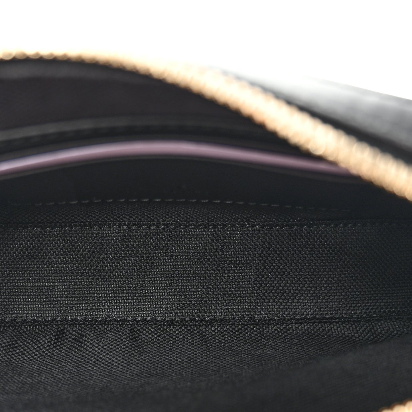 Calfskin GG Super Mini Debossed Chain Wallet Black