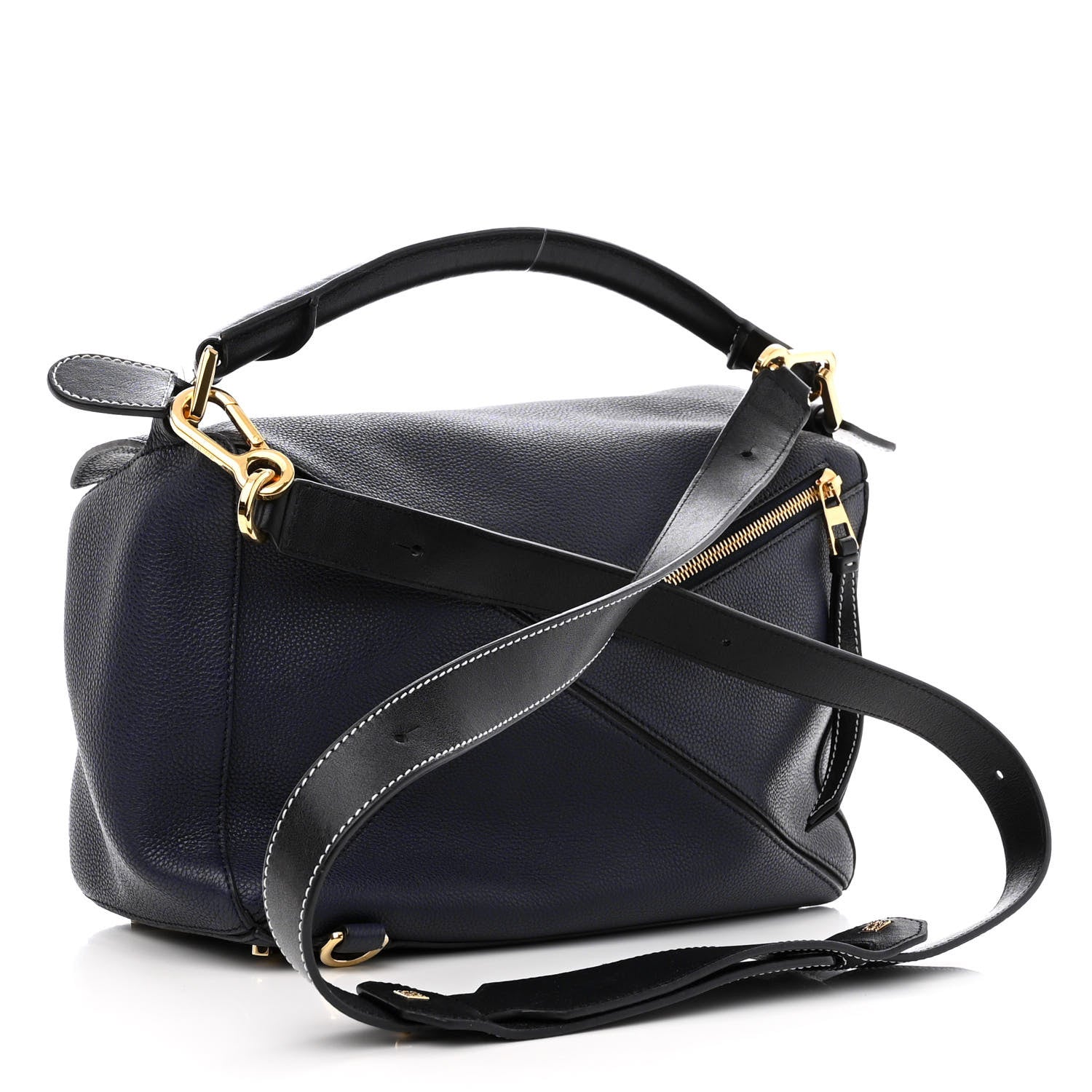 Loewe Calfskin Medium Puzzle Bag Midnight Blue Black 3 of 10