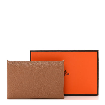 Hermes Chevre Mysore Verso Calvi Duo Card Case Quebracho Mauve Sylvestre 8 of 8