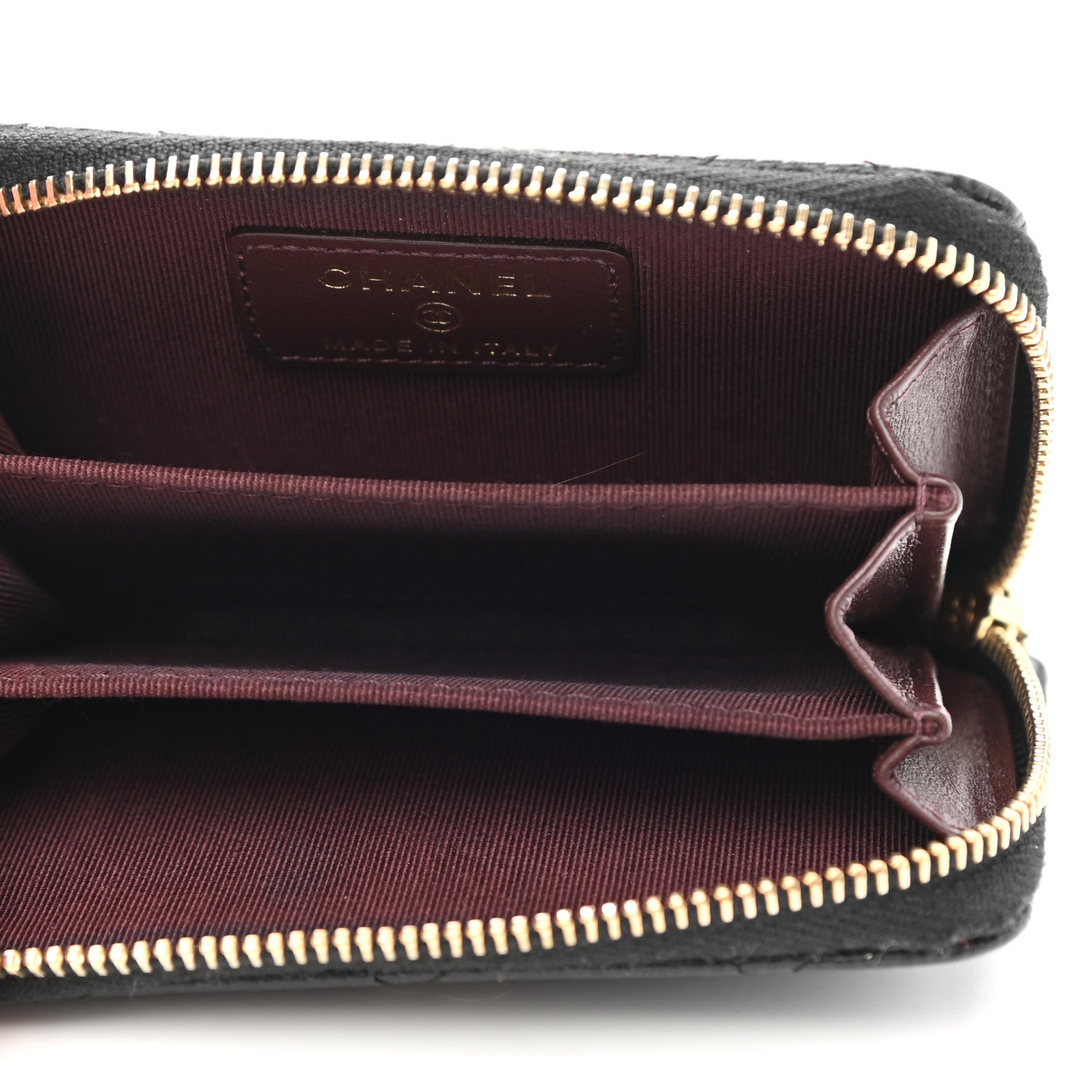 Chanel Caviar Quilted Zip Coin Purse Black 5 of 7