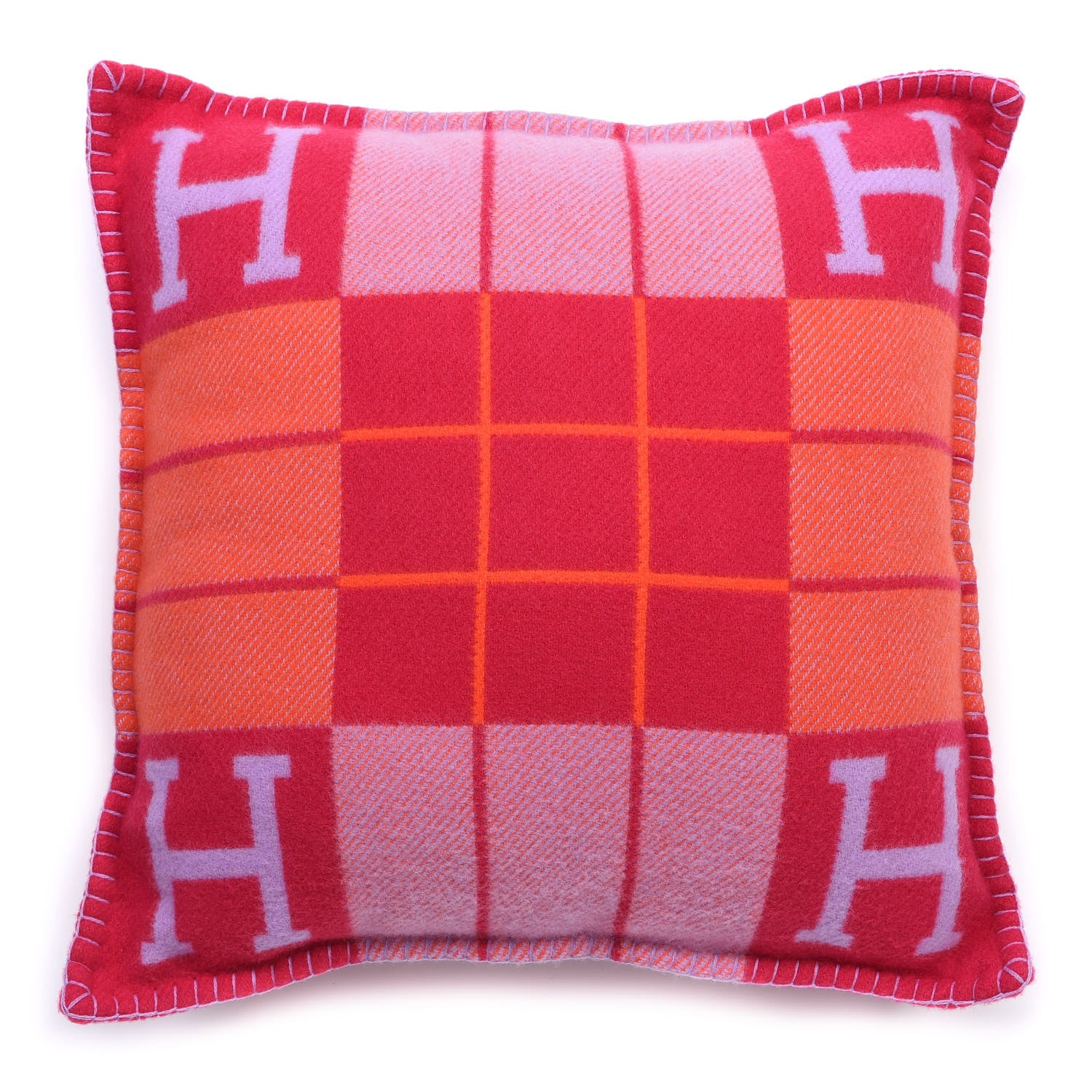 Hermes Wool Cashmere Avalon III Pillow PM Fuchsia Geranium 1 of 3