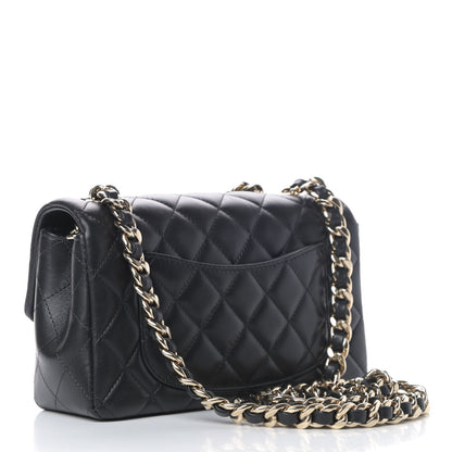 Chanel Lambskin Quilted Mini Coco Charms Rectangular Flap Black 2 of 6