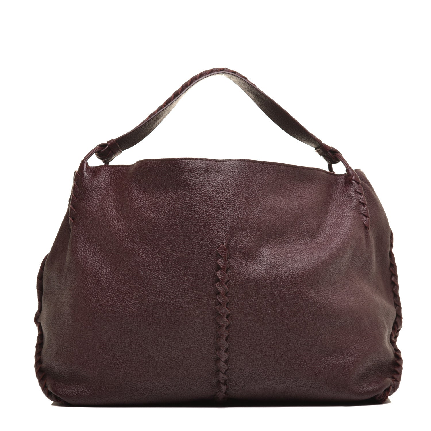 Bottega Veneta Washed Cervo Deerskin Large Hobo Burgundy 1 of 9