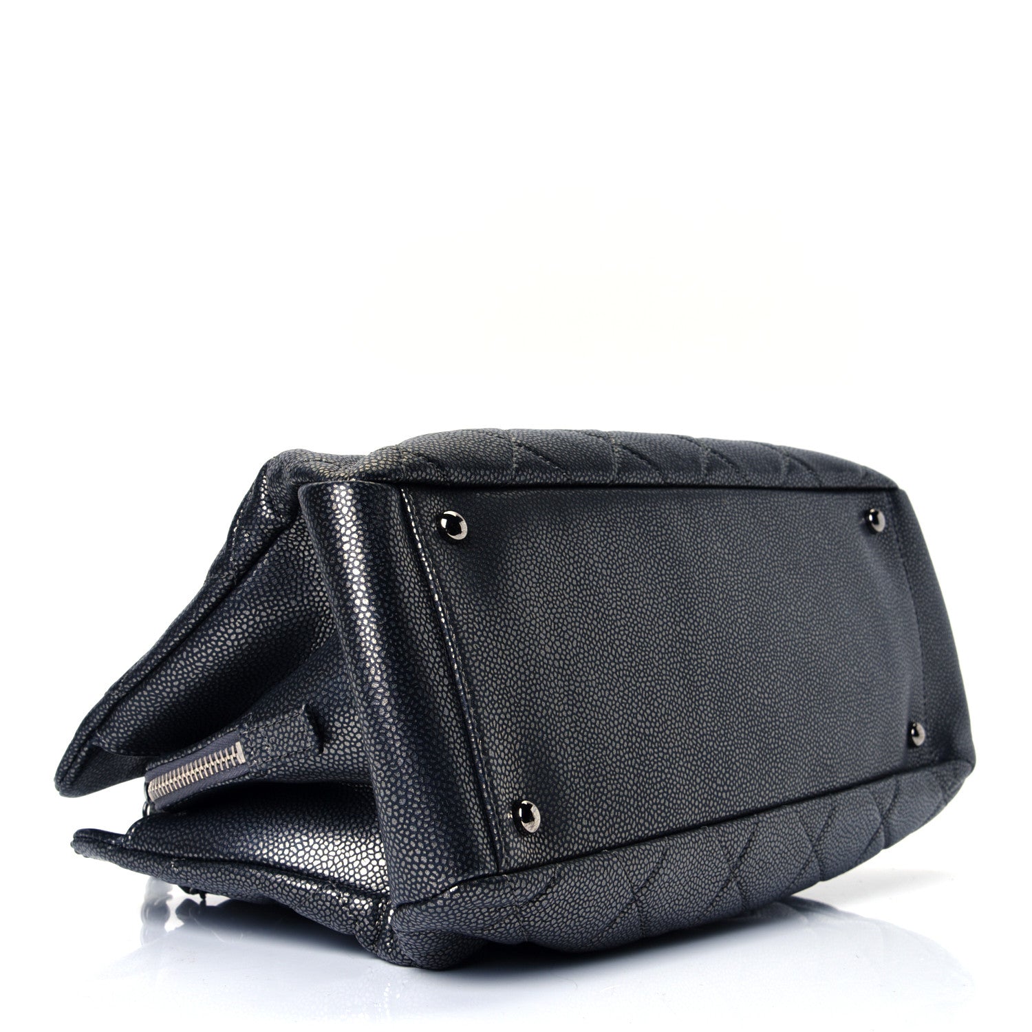 Chanel Caviar Quilted Timeless CC Tote Dark Silver 3 of 4