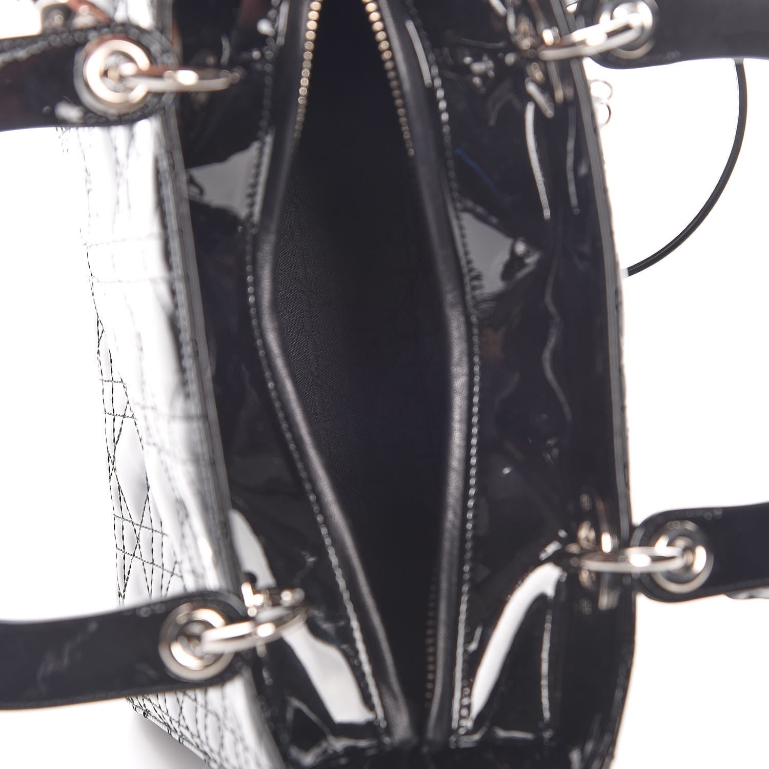 Christian Dior Patent Cannage Medium Lady Dior Black 5 of 7