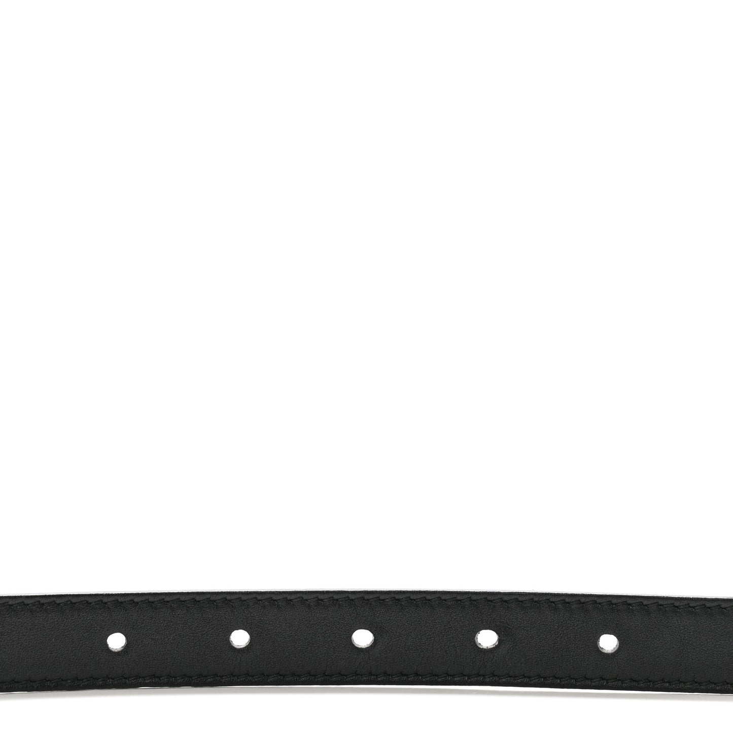 Calfskin Pearl Double G 20mm Belt 75 30 Black Cream