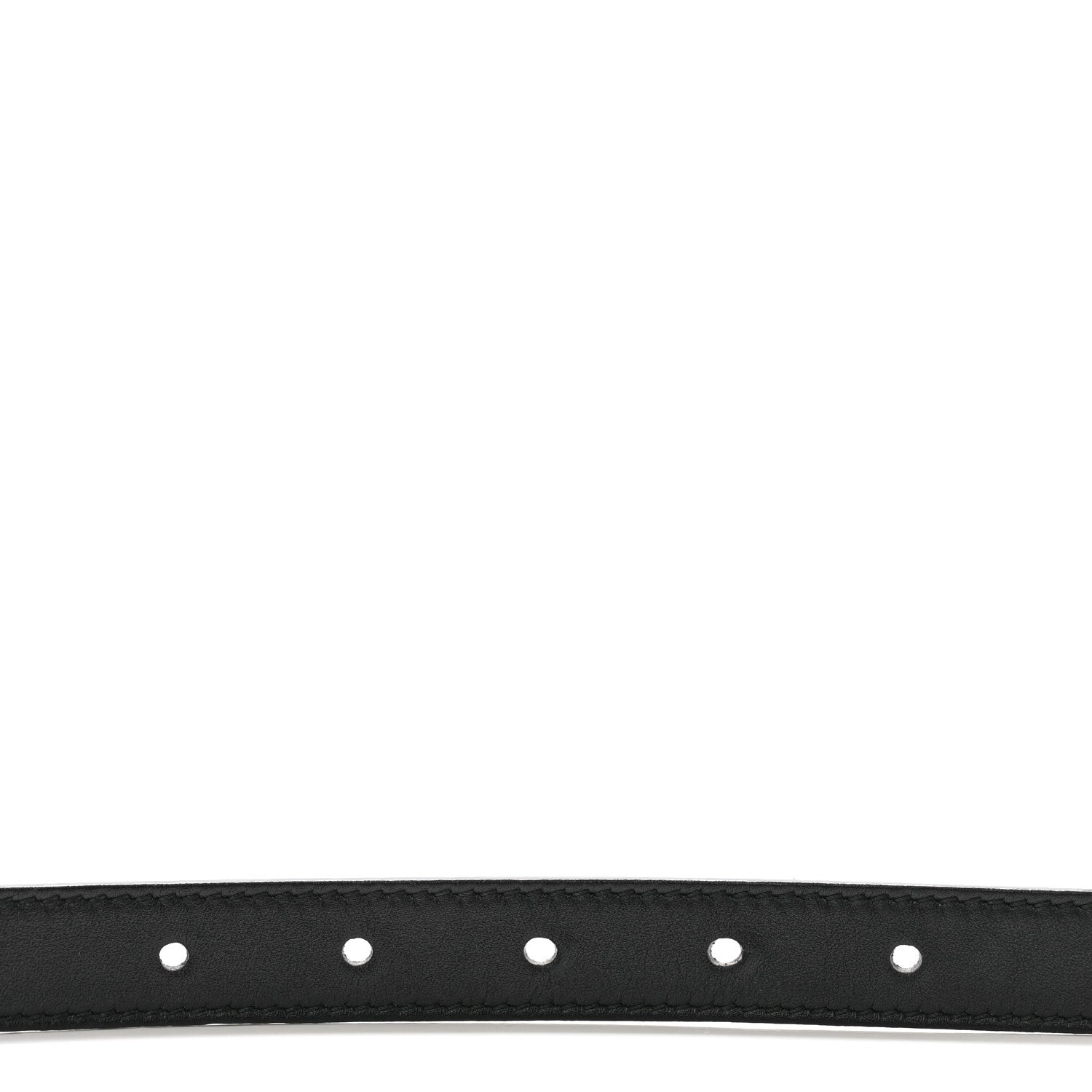 Gucci Calfskin Pearl Double G 20mm Belt 75 30 Black Cream 4 of 6