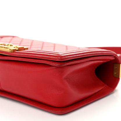 Chanel Lambskin Quilted Medium Boy Flap Red 10 of 10