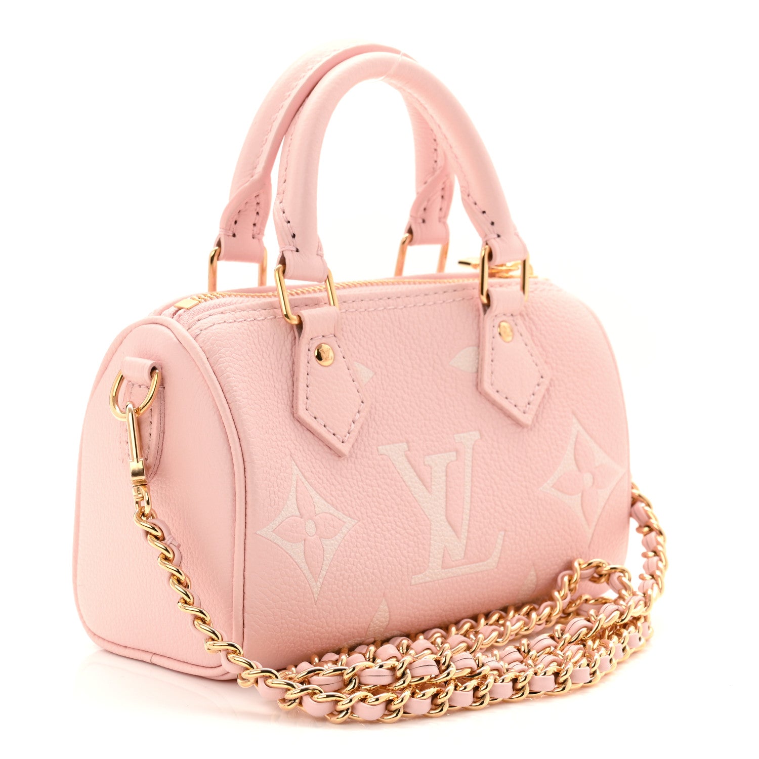 Louis Vuitton Empreinte Monogram Giant Nano Speedy Pink Creme 3 of 9
