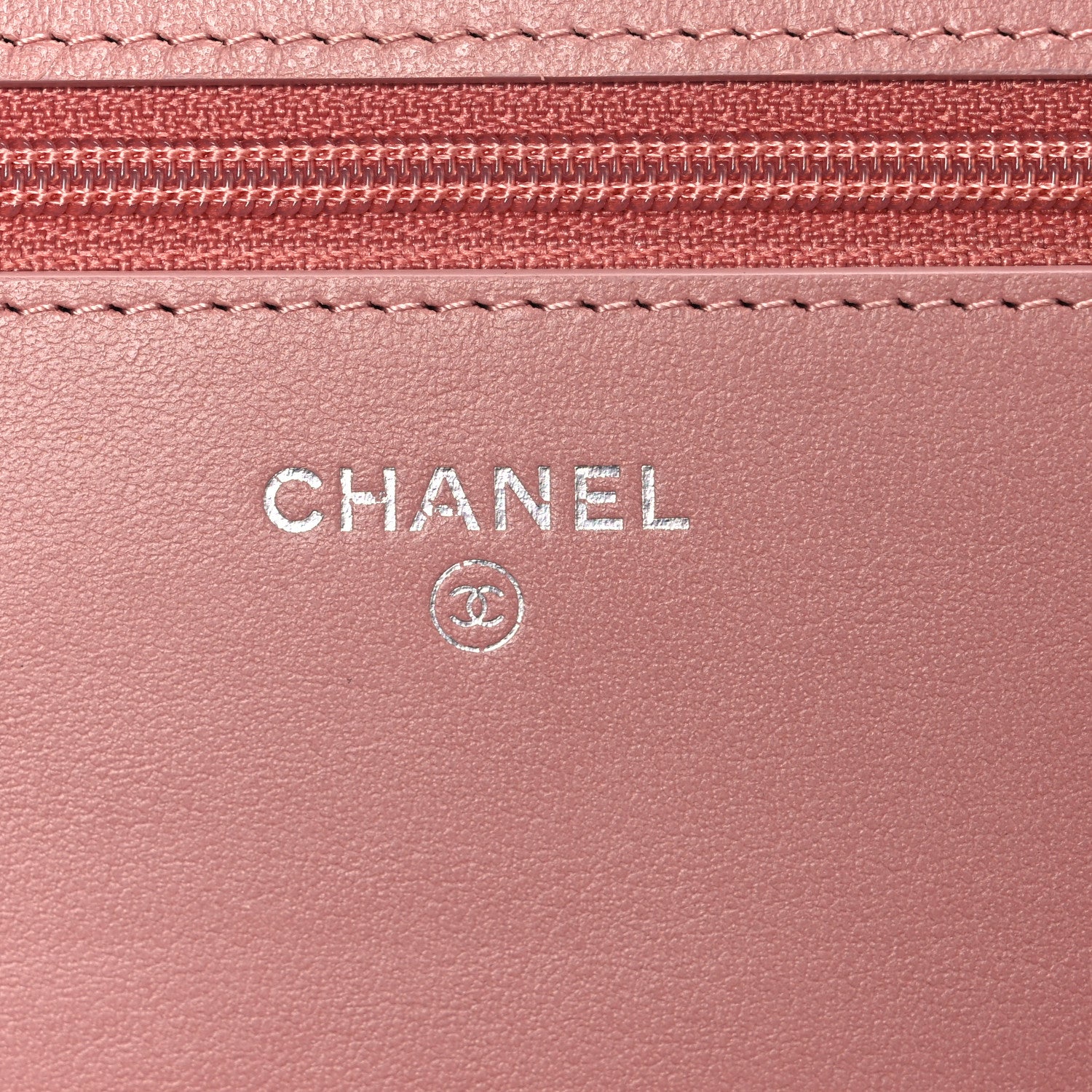 Chanel Ombre Patent Calfskin Quilted Wallet on Chain WOC Pink White 6 of 12