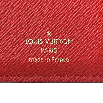 Louis Vuitton Damier Ebene Victorine Wallet Red 6 of 12