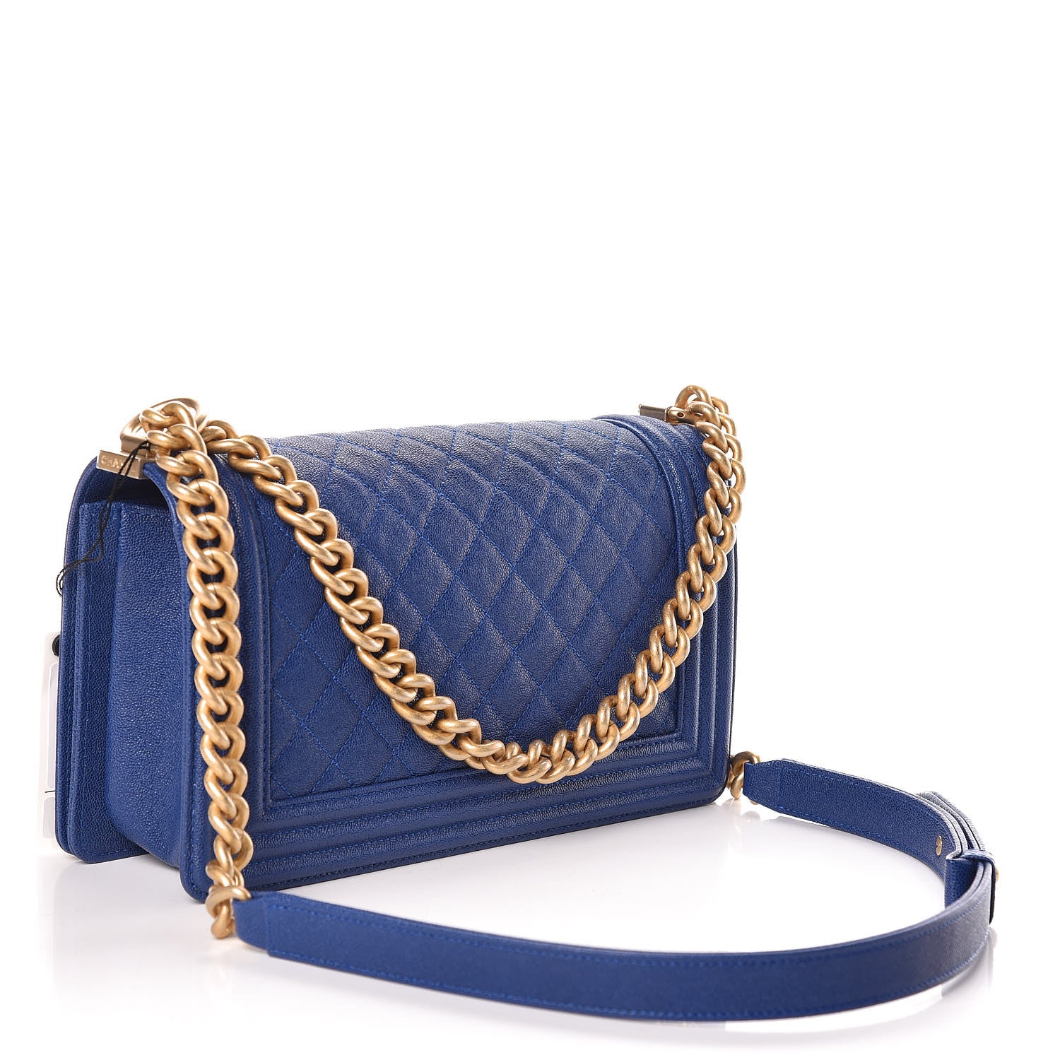 Chanel Caviar Quilted Medium Boy Flap Dark Blue 3 of 10