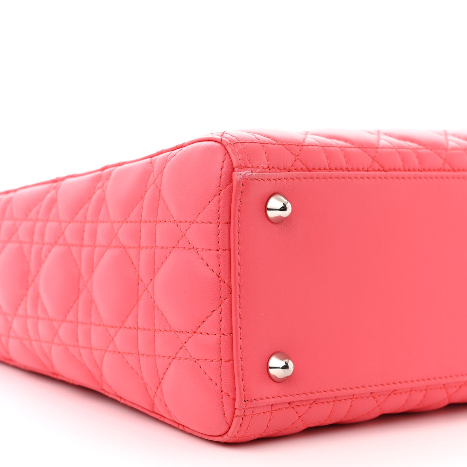 Christian Dior Lambskin Cannage Large Lady Dior Pink 9 of 12