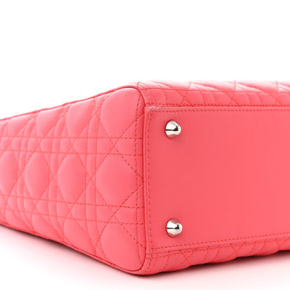 Christian Dior Lambskin Cannage Large Lady Dior Pink 9 of 12
