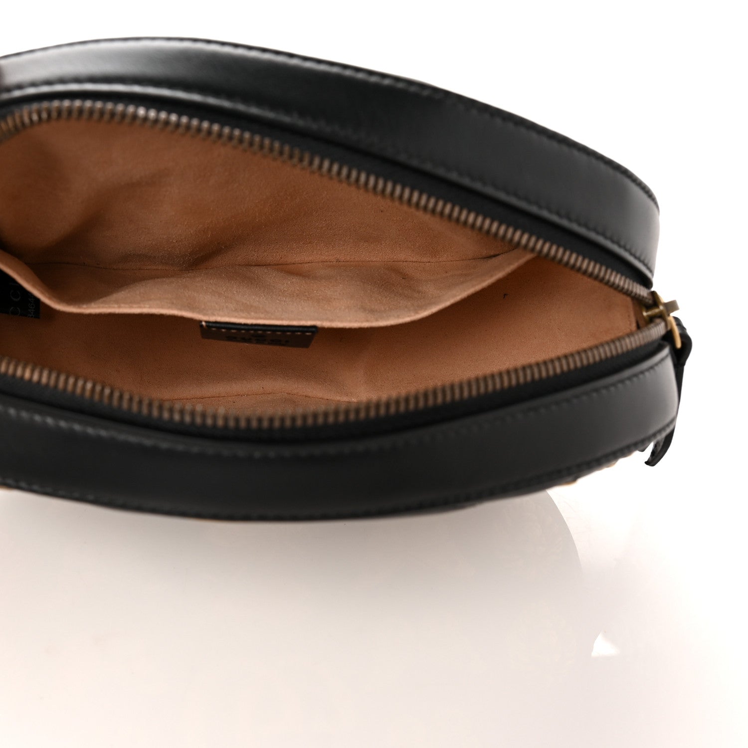 Gucci Calfskin Matelasse Animal Studs GG Marmont Belt Bag 85 34 Black 5 of 10