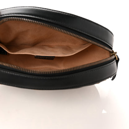 Gucci Calfskin Matelasse Animal Studs GG Marmont Belt Bag 85 34 Black 5 of 10