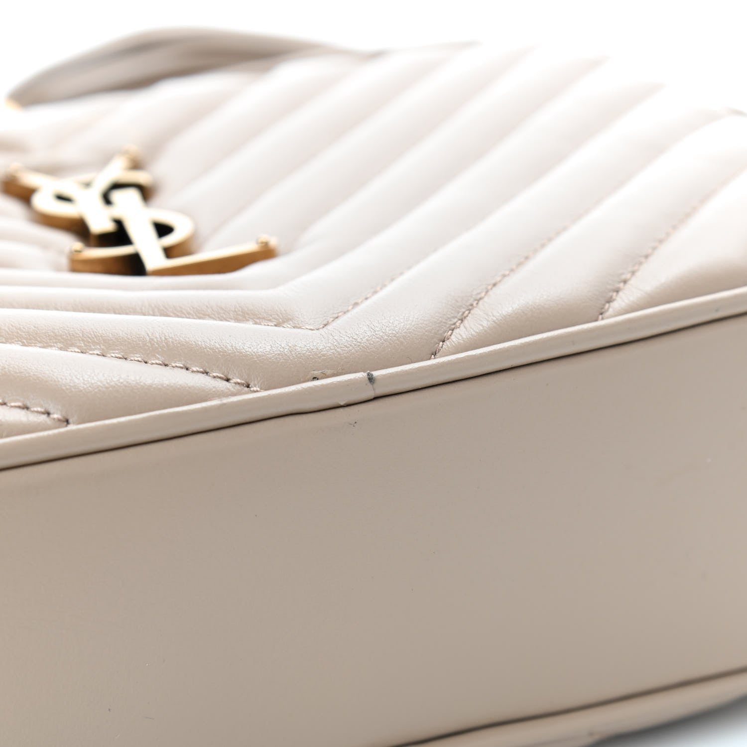 Saint Laurent Calfskin Matelasse Monogram Lou Camera Bag Dark Beige 5 of 5