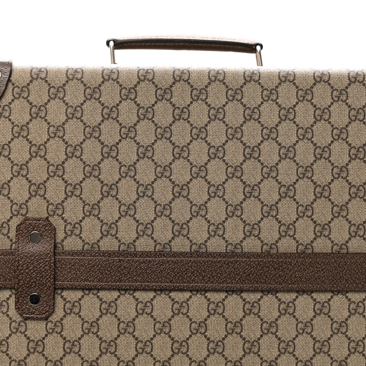 Supreme Monogram Medium Globe-Trotter Suitcase Brown