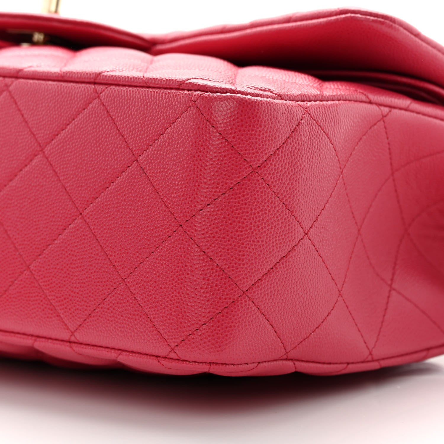 Chanel Caviar Quilted Jumbo Double Flap Dark Pink 10 of 13