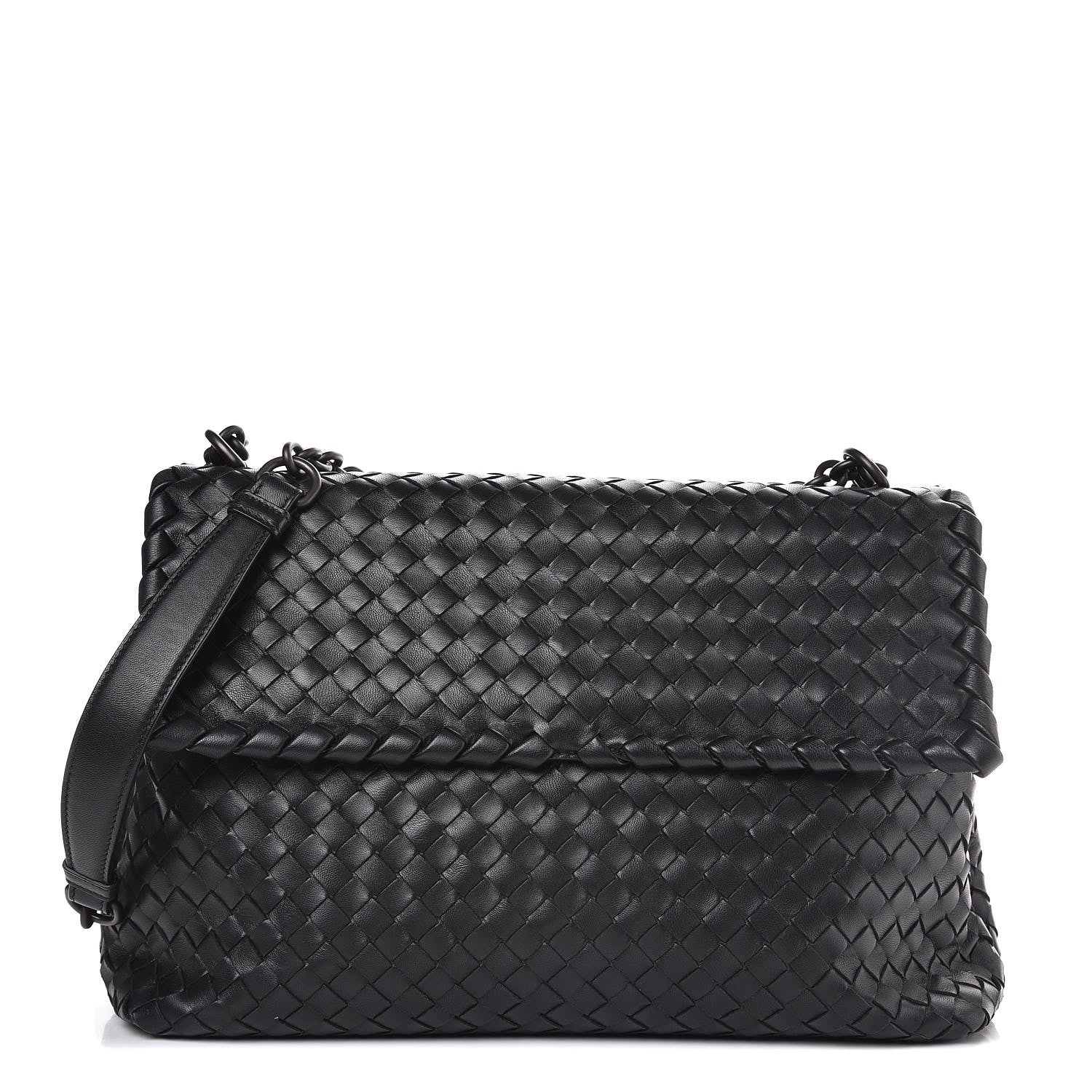 Bottega Veneta Nappa Intrecciato Medium Olimpia Bag Black 1 of 8