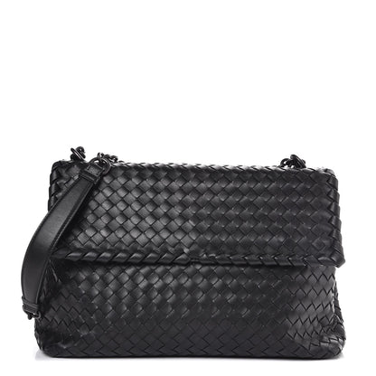Bottega Veneta Nappa Intrecciato Medium Olimpia Bag Black 1 of 8