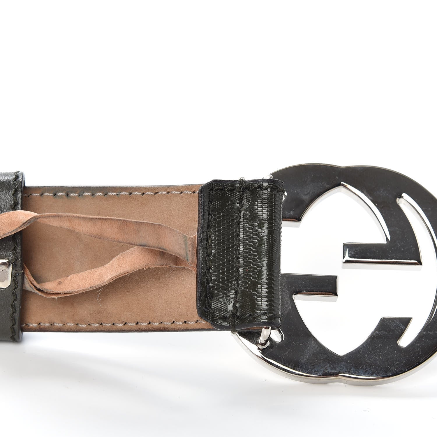 Gucci Imprime Monogram Interlocking G Belt 85 34 Military 4 of 5