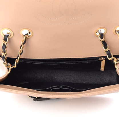 Chanel Caviar Quilted Medium CC Filigree Flap Beige Black 7 of 9
