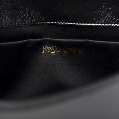 Saint Laurent Textured Patent Monogram Large Belle De Jour Clutch Black 8 of 9