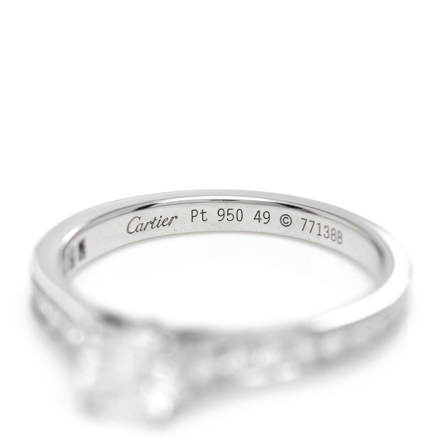 Platinum Diamond .41ct 1895 Solitaire Engagement Ring 49 4.75