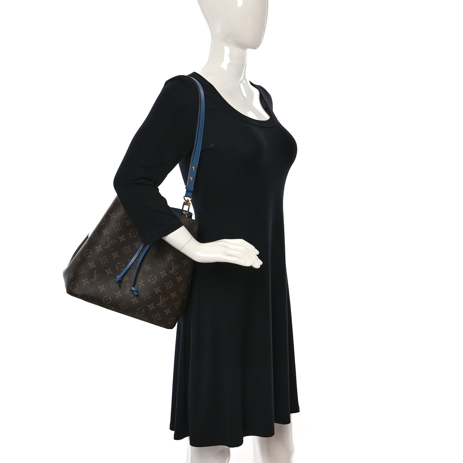 Louis Vuitton Monogram Neonoe MM Blue Jean 2 of 9