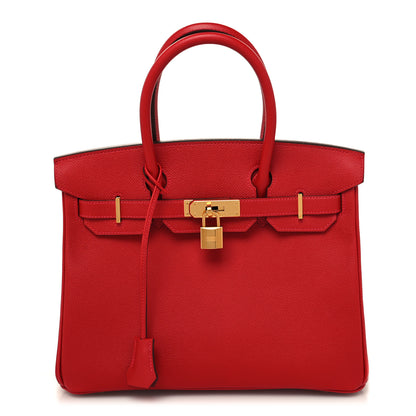 Hermes Epsom Birkin 30 Rouge Casaque 1 of 12