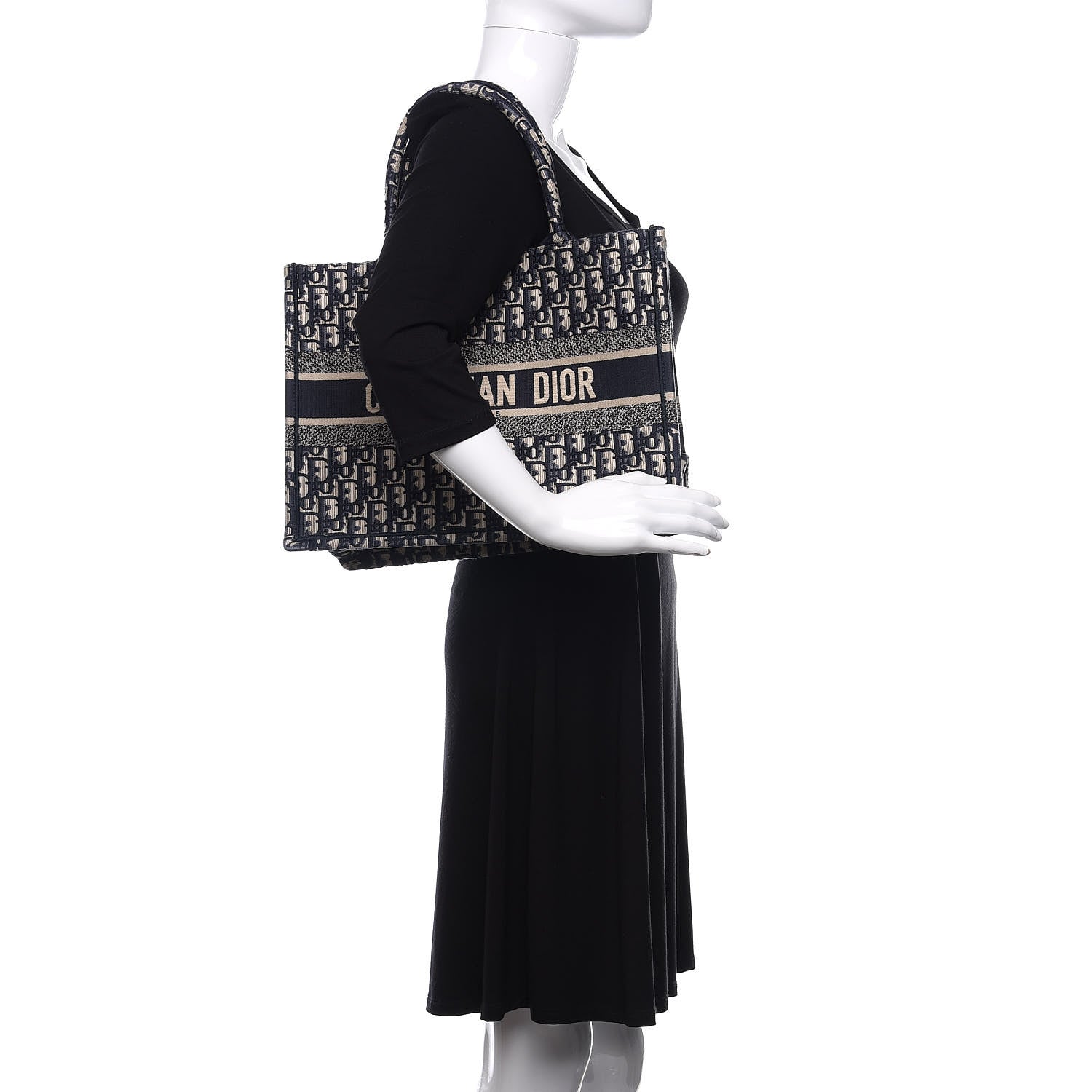 Christian Dior Oblique Medium Book Tote Blue Multicolor 2 of 10