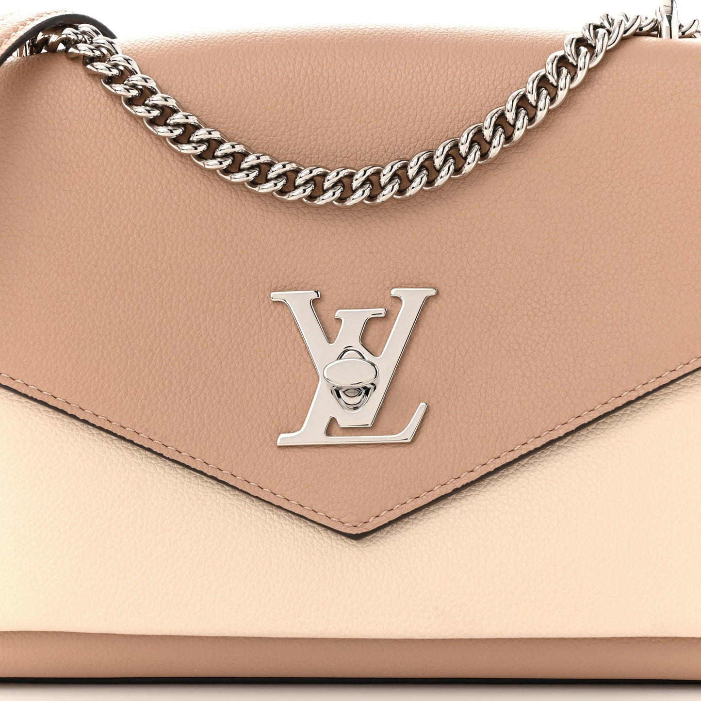 Soft Calfskin My Lockme Chain Bag BB Quartz