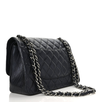 Chanel Iridescent Calfskin Quilted Jumbo Double Flap Charcoal 3 of 9