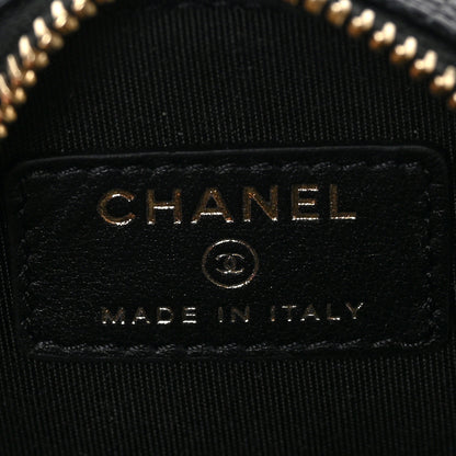 Chanel Caviar Quilted Filigree Zip Around Classic Coin Purse Black 6 of 6