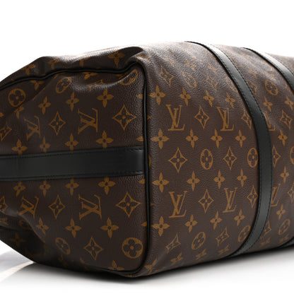 Louis Vuitton Monogram Macassar Keepall Bandouliere 45 7 of 9