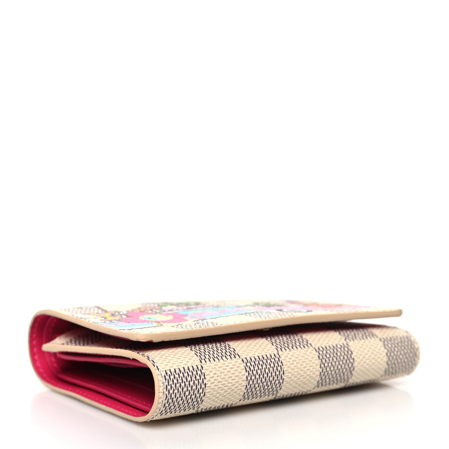 Louis Vuitton Damier Azur 2021 Christmas Animation Hollywood Victorine Wallet Fuchsia 4 of 9