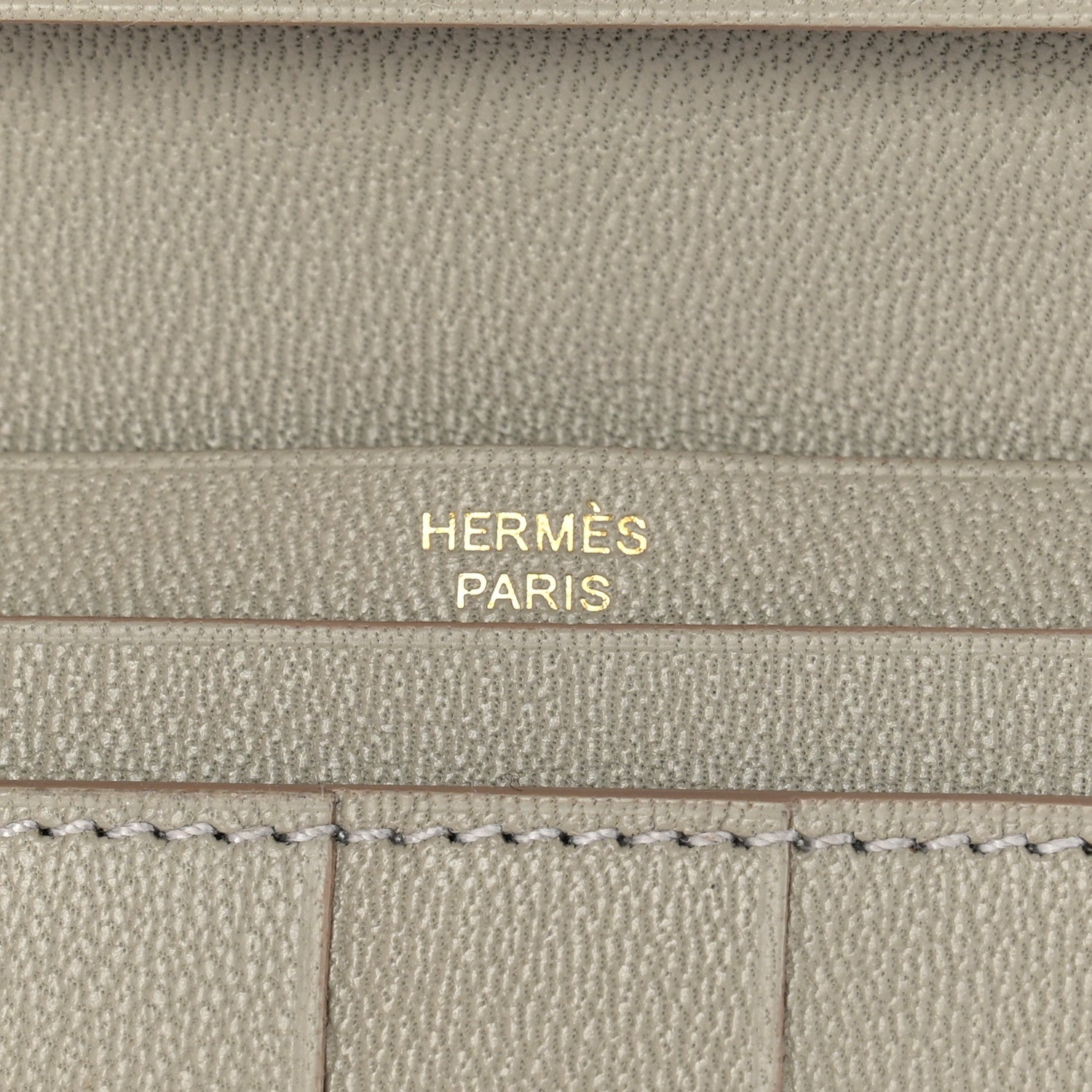 Hermes Matte Alligator Bearn Gusset Wallet Gris Perle 6 of 8